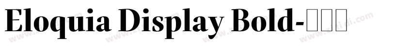 Eloquia Display Bold字体转换